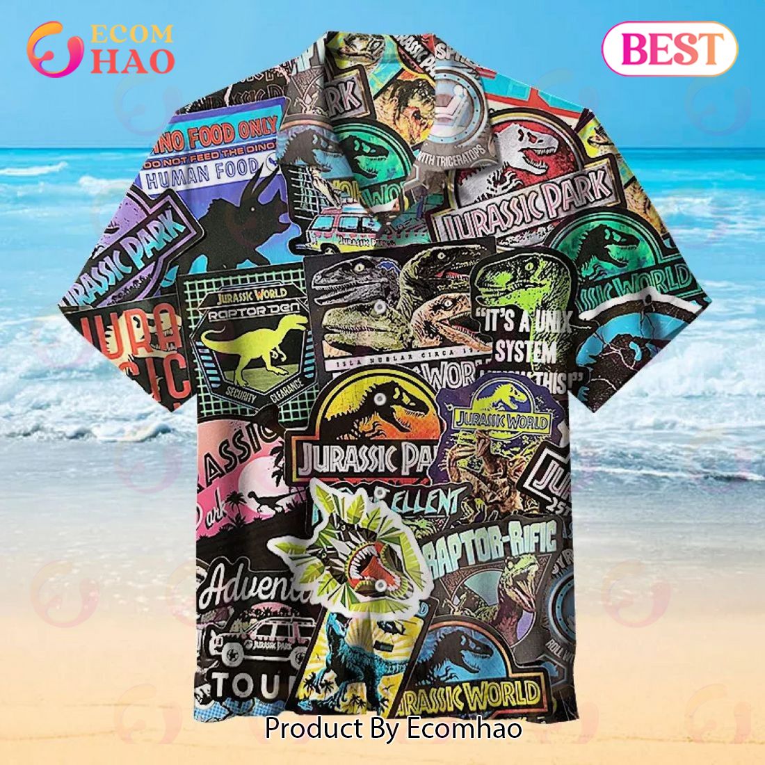 Jurassic Park World Vintage Summer Hawaiian Shirt Jurassic Park World Vintage Summer Hawaiian Shirt