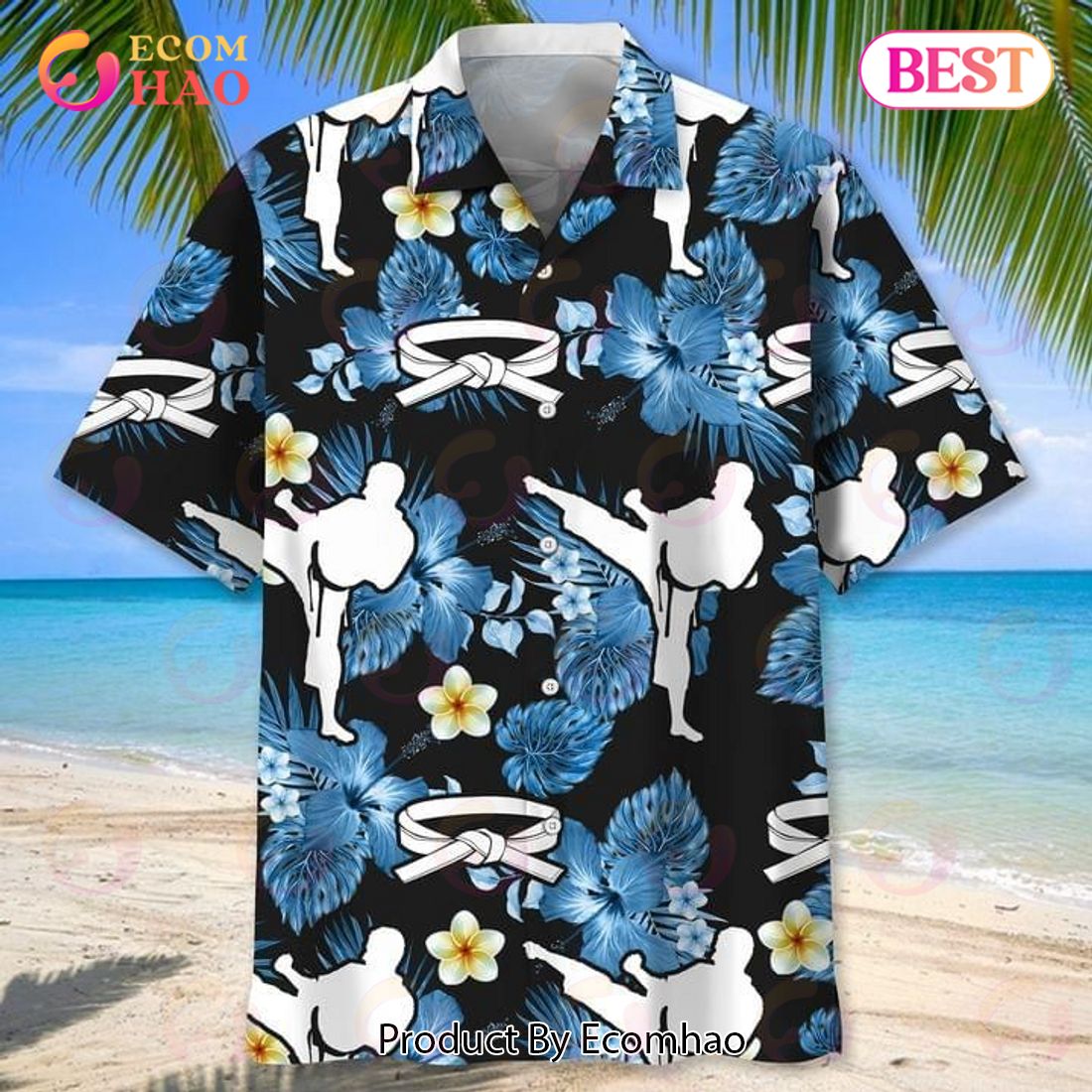 Karate Print Hawaiian Shirt Karate Print Hawaiian Shirt
