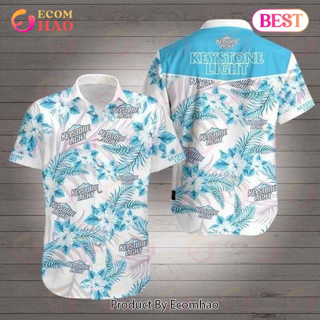 Keystone Light Beer Tropical Hawaiian Shirt Keystone Light Beer Tropical Hawaiian Shirt