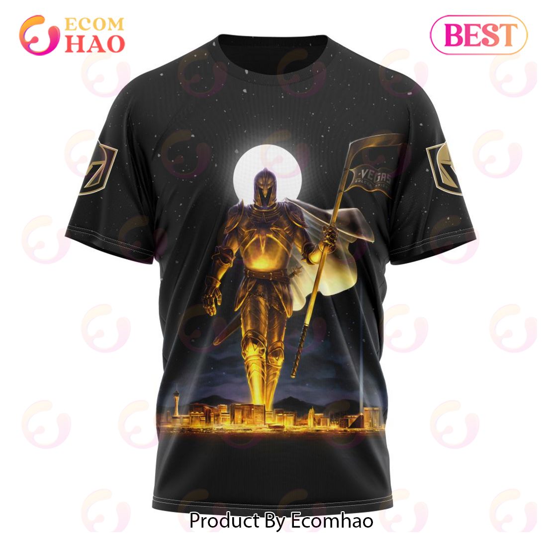 NHL Vegas Golden Knights Special The Knight Cometh Design 3D Hoodie NHL Vegas Golden Knights Special The Knight Cometh Design 3D Hoodie